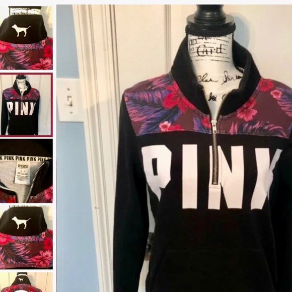 PINK Victoria's Secret Tops - PINK VS - tropical pullover with front pockets- NWOT
